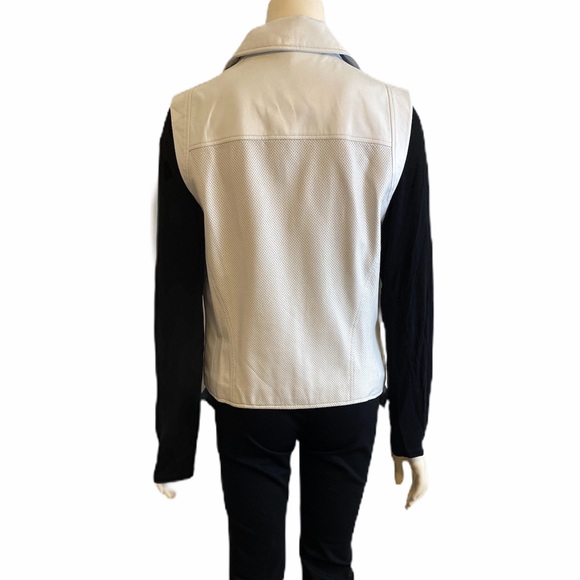 TRUTH & PRIDE White Perforated Leather Vest L - Picture 4 of 11